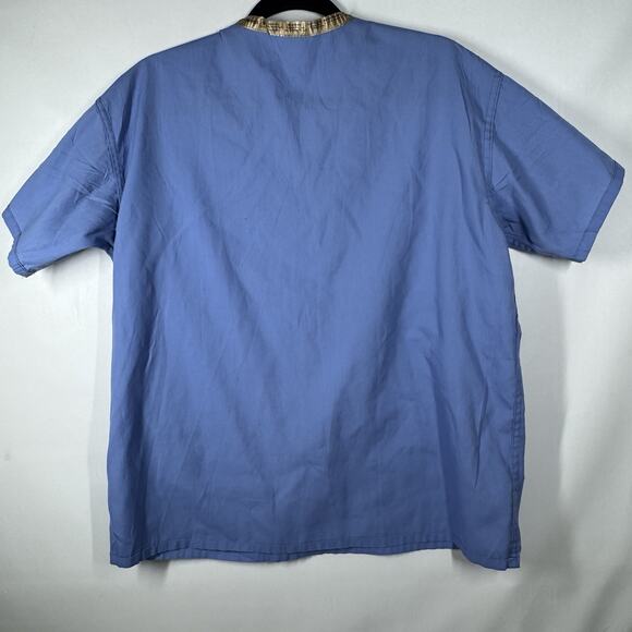Short Sleeve Reversible Scrub Top Medium Blue Encompass Surgeon Doctor Costume - Picture 2 of 3